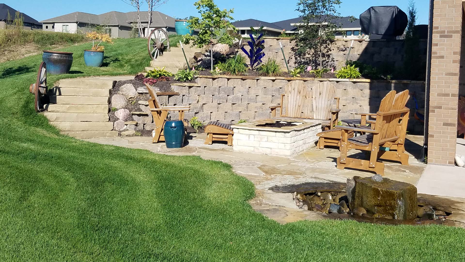 Hardscaped patio,