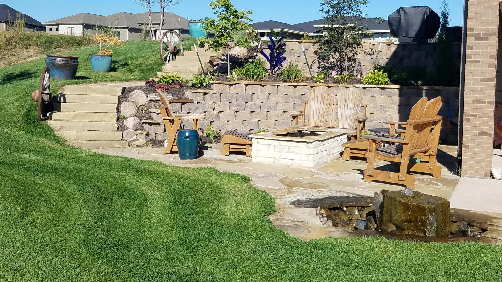 Hardscaped patio,
