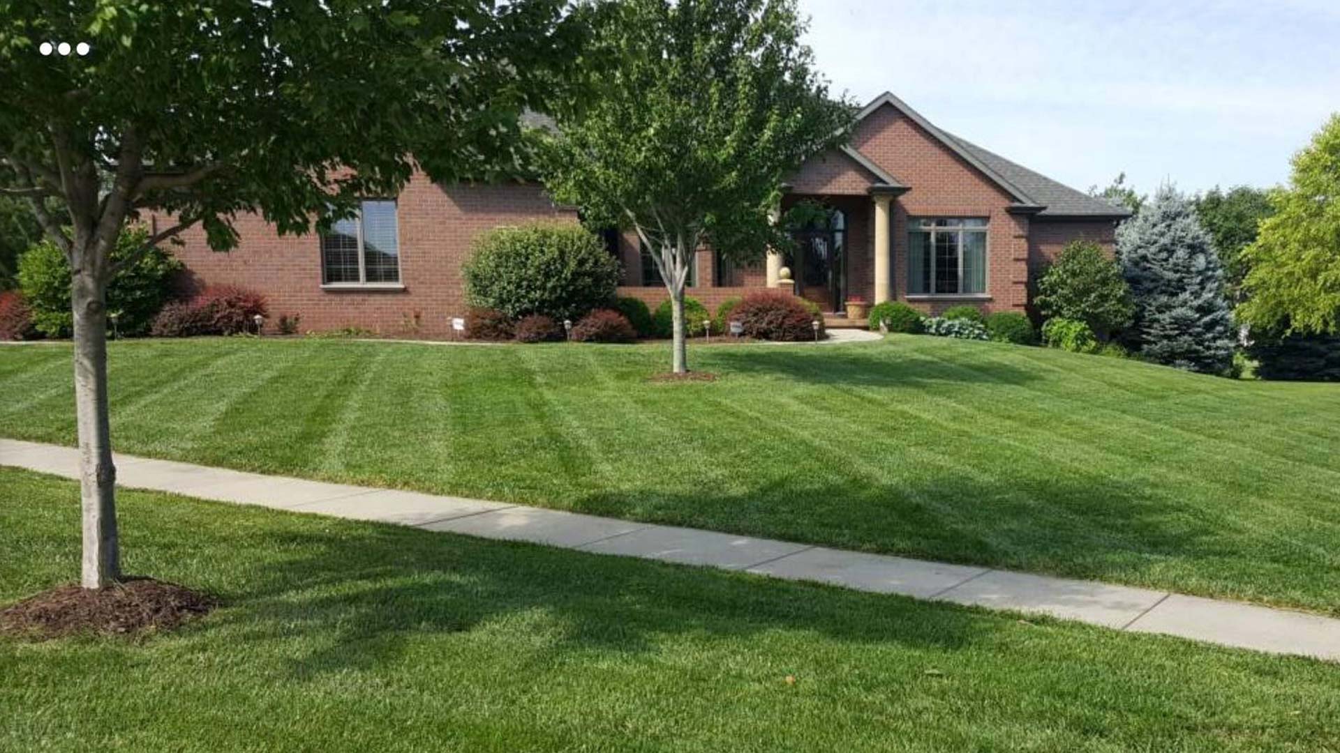 A large residential property in Lincoln, NE that our team maintains the lawn and landscape on a regular basis. 